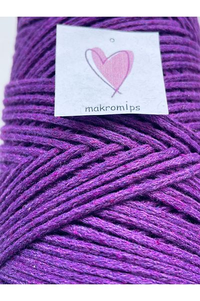 Makromİps MACROME STRING (250gr-185m-2mm) PREMIUM COTTON COTTON ROUND HOBBY BAG STRING STRING