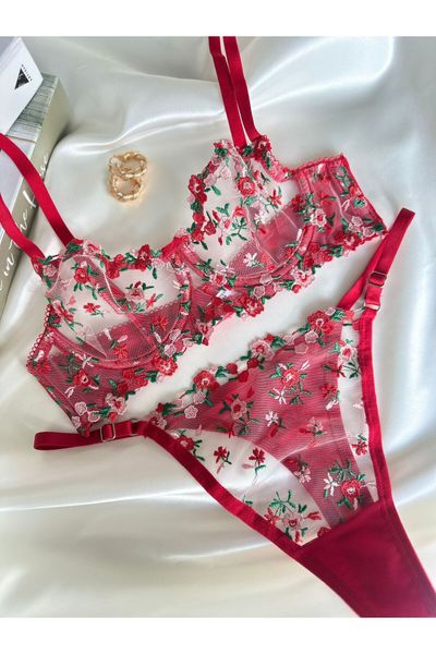 Papatya DR.BUGGY 8812 WOMEN'S CHRISTMAS NEW YEAR BACK PRINTED RED PANTIES  (38-40) STANDARD SIZE - Trendyol