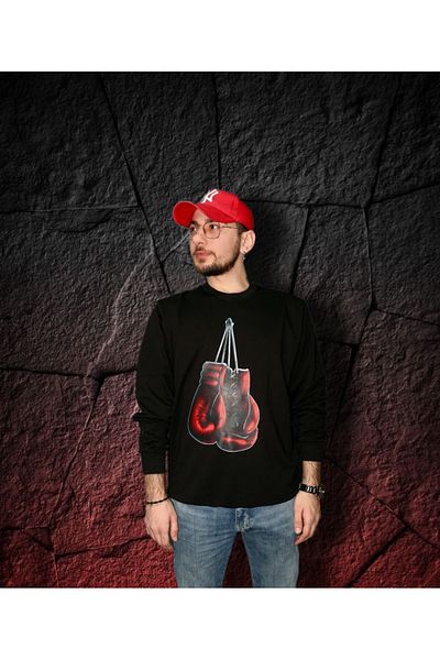 Gölge Store Boxing Gloves Printed Slimfit Unisex Sweatshirt