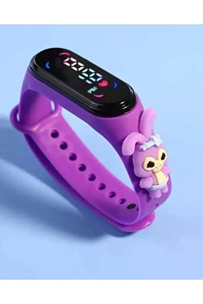 Force Tavşan Figürlü Dijital Çocuk Kol Saati Mor