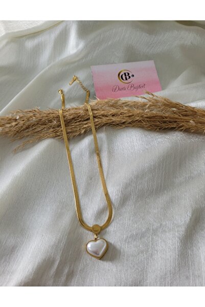 Çelik قلادة نسائية من الفولاذ بتفاصيل قلب 316l