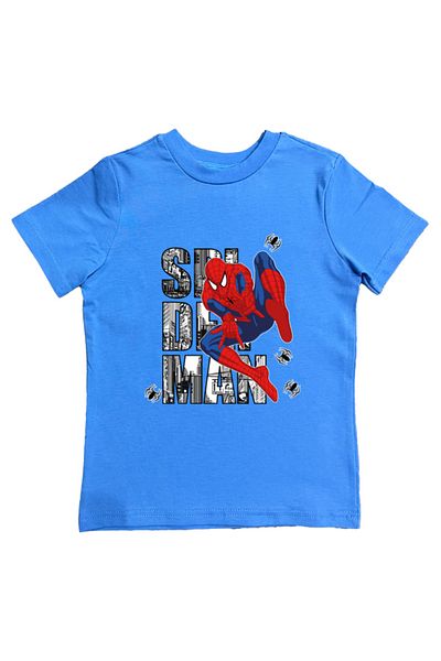 SPIDERMAN tricou copii de vara din stofa pieptanata din bumbac tip spider-man imprimat