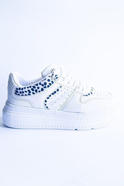 Yüksek Taban Kadın Beyaz Spor Ayakkabı Sneaker