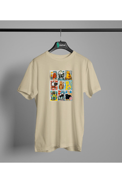 CACTUS COLLECTION CACTUS MAN 9 BOJA mačka DIZAJN IZDRAŽENJE 100% pamuk % MAJICA