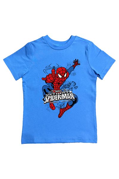 SPIDERMAN Letní dětské tričko z bavlněného česaného plátna s potiskem spider-man