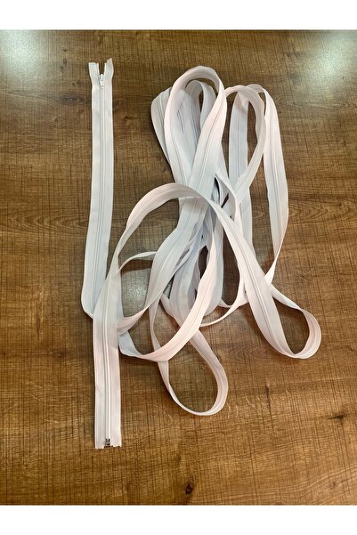 NİCE BED, ALEZ ZIPPER, PLASTIC TOOTH NYLON STRONG THREADED, WHITE, 710 cm ZIPPER