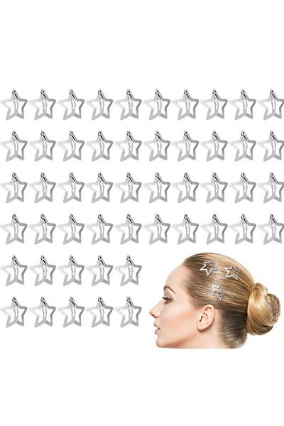 MİNAHOBİ 20 bucăți Cataramă Star Snap - Y2k Star Style, placată cu nichel