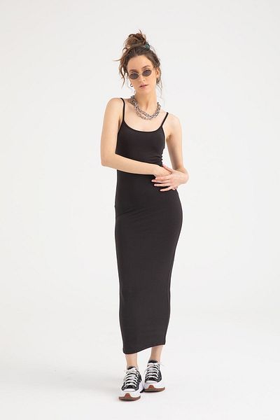 SHEISMONO Φόρεμα Soft Touch Rope Strap Μαύρο