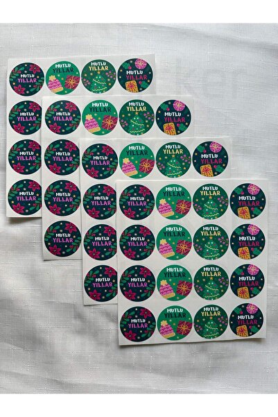 hdsticker La mulți ani Anul Nou Ambalare Ambalare Set de autocolante tematice...