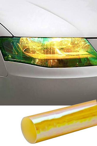 MeyZone Αλουμινόχαρτο προβολέων Stop Film Chameleon Yellow (πολύχρωμο) Αλουμινόχαρτο προστασίας από γρατσουνιές προβολέων 100cmx30cm