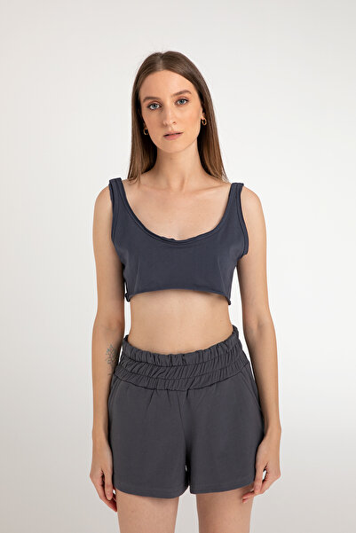 SHEISMONO Cotton Geniş Kesim Crop Top