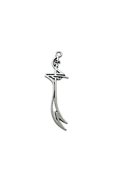 Selderesi 10 Adet Büyük Boy Zülfikar Kılıcı Metal Tesbih Kolye Püskül Ucu Sal...