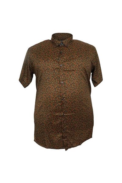 marufshop Ανδρικό κοντομάνικο πουκάμισο Lycra κατάλληλο για μεγάλο μέγεθος 150 κιλών