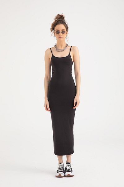 SHEISMONO Φόρεμα Soft Touch Rope Strap Μαύρο