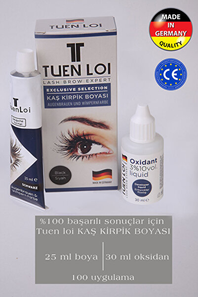 Tuen Loi Büyük Boy Kaş Kirpik Boyası Alman Formul 25 ml 30 ml Oksidan