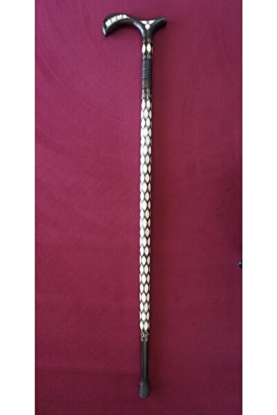 Bozgeyik Sedefcilik Sedef Kakma Baston Ozel Islemeli Hediyelik,ortapedik Baston