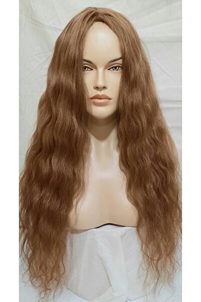 İsmet peruk GERÇEK İNSAN SAÇI KARAMEL UZUN PERUK