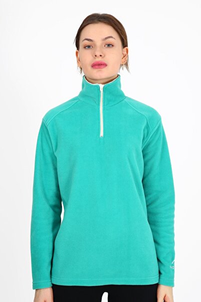 ModaCanel Γυναικείο πράσινο φλις με μισό φερμουάρ Monel Outdoor