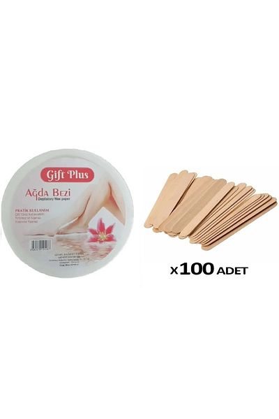gift plus Waxing Cloth 80 Meters and 100 Waxing Spatulas