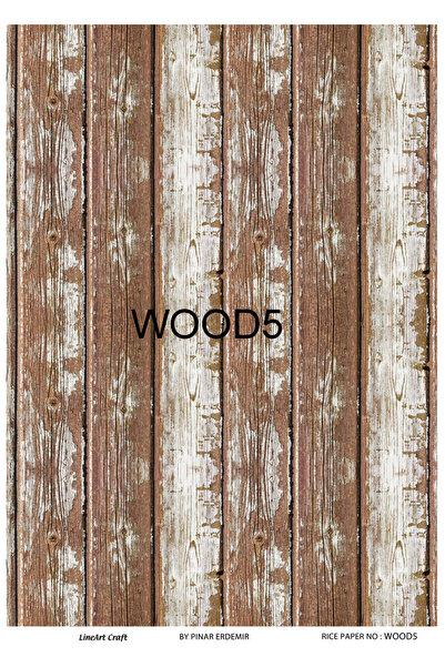 LİNEART Pirinç Dekopaj Kağıdı No:WOOD5- 29X42cm