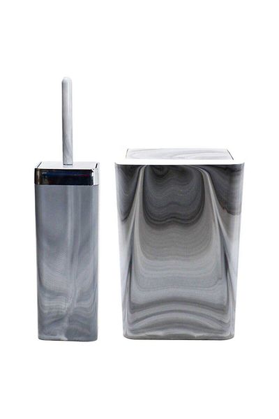 Milat Store 2 Piece Bathroom Set Trash Can And WC Brush Set
