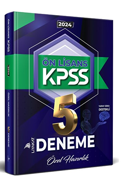 Liyakat Yayınları 2024 ÖNLİSANS KPSS 5'Lİ DENEME-Genel Kültür Genel Yetenek- ...