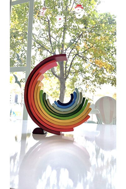 BİLMİŞ ÇOCUK Waldorf Ahşap Gökkuşağı Seti 12’li Set 28 Cm