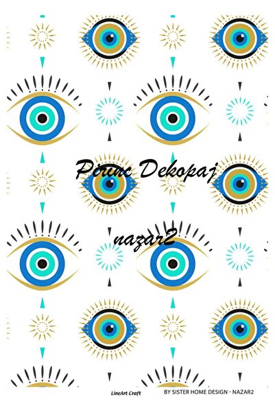 LİNEART Pirinç Dekopaj Kağıdı No:NAZAR2- 29X42cm