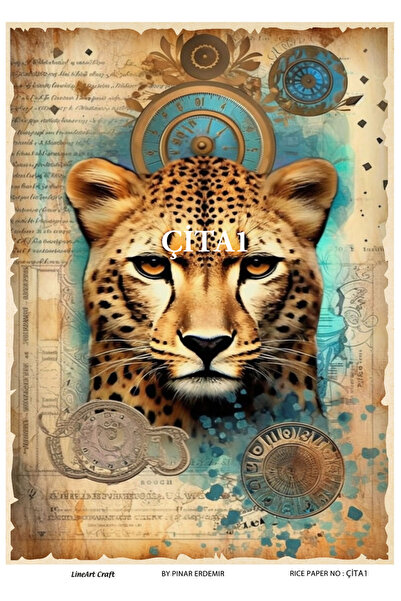 LİNEART Brass Decopage Paper No:Çi̇ta1- 29X42Cm