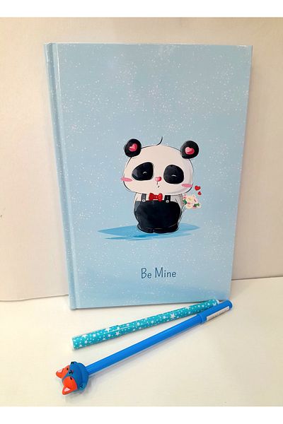 ÇİLEKHOMEAVM ȘCOALA PANDA -CAIET DE Jurnal SOMOBILE -PEN GEL PENTRU CAT -SET ȘCOALA PEN