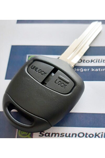 skilit samsun oto kilit حافظة مفتاح متوافقة مع ميتسوبيشي لانسر L200، حافظة تحكم عن بعد مع مفتاحين Mit11r