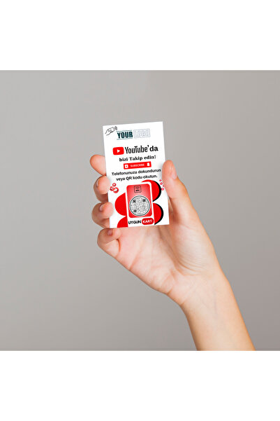 UygunKart Youtube Kanalı Takip Kartları (NFC ve QR Kod özellikli)