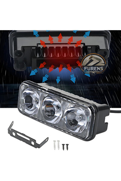 STS Oto Aksesuar Gündüz Ledi 2 x 3 Motosiklet Otomobil Atv Üniversal Sis Farı...