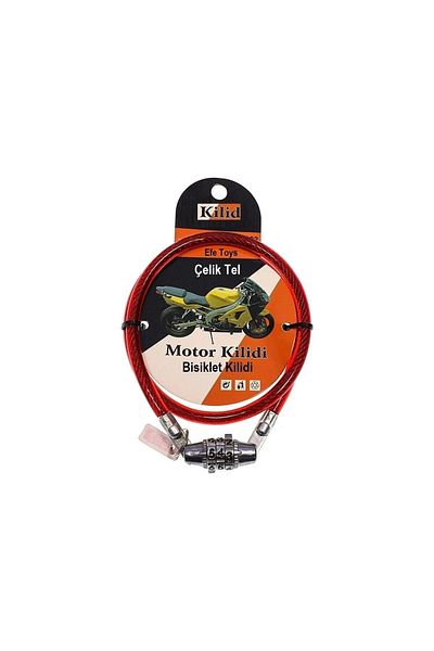 Efe Toys Steel Combination Motor And Bicycle Scooter Lock 1.5 Meters