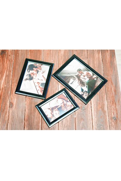 MARMARA SANAT DEKORATİF TABLO & ÇERÇEVE Set of 3 Frame 10x15 13x18 15x21 Footed Frame Black