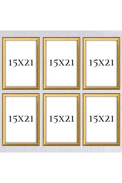 AS TİCARET Six-Piece 15x21 Frame (No Poster) - Bos1011