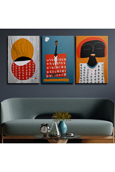 Tablo Deposu Set od 3 platna zidnih slika, boho klasične moderne slike na pla...