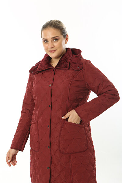 TUTveAL Collection Plus Size Pattern Quilted Coat - Waterproof, Imported Soft Fur Coat