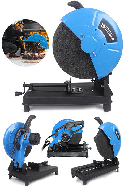 STEİNER Alman Turbo 9000 Bakır Sargılı Çelik Şanzuman Profil Demir ve Metal Kesme Makinesi 355 mm