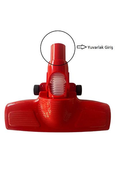 Fantom P1300 Practical XL - شفاط رأس مكنسة كهربائية أحمر بعجلات (مدخل دائري)