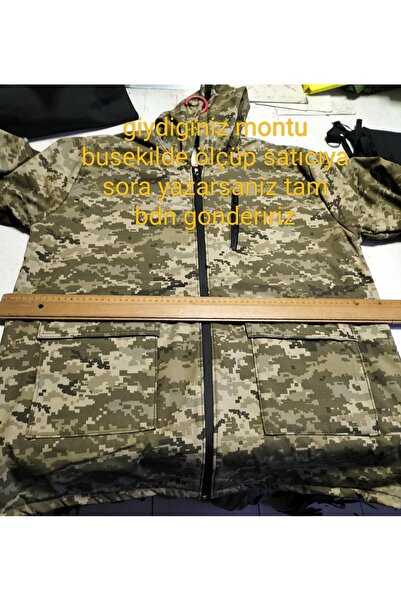 BeyzDenim υδατοαπωθητικό παλτό καμουφλάζ χακί