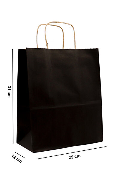 repro design 25 x 31 cm Siyah Kağıt Çanta 2 Adet , Hediye Poşeti