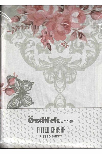 Özdilek Fitted Elastic Sheet Set Padded Sheet 100% Cotton Ranforce 160 x 200 Double Green Rm645