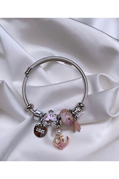 Accessories Deniz Kancası Figüranlı Gümüş Renk Çelik