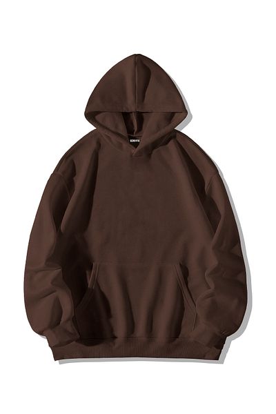 Scrovtie Unisex Καφέ Oversize με κουκούλα και τσέπη καγκουρό One Piece Anime Φούτερ με στάμπα