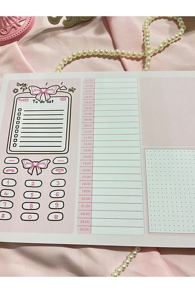 merccuri crafts call from heaven glued a4 multi-purpose detailed to do list / planner notepad notebook
