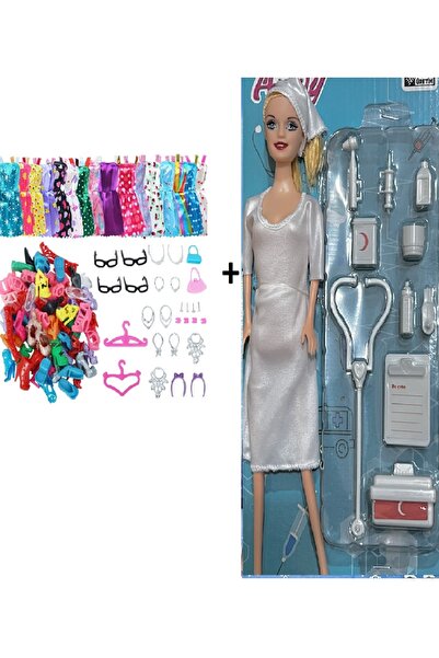 marimari 53 Parça Oyuncak Bebek Ve Aksesuarları Barbi Frozen Uyumludur Görsel...