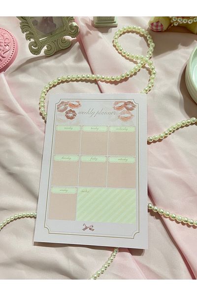 merccuri crafts Angel's kisses a5 notepad planner with glue
