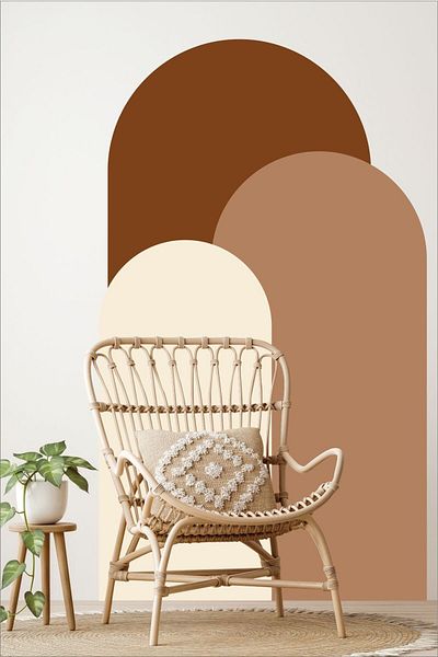 Grafikup Αυτοκόλλητο τοίχου Bohemian Oval Boho 3 τεμαχίων