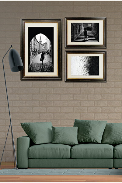 Cadran Parçalı Çerçeve Görünümlü Mdf Tablo Seti DNS